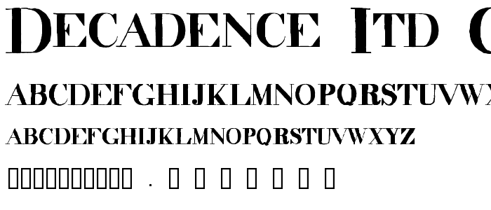 decadence itd condensed font